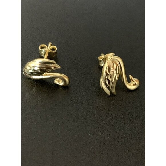 Unbranded Jewelry - 18K Japan Gold Swan Stud Earrings